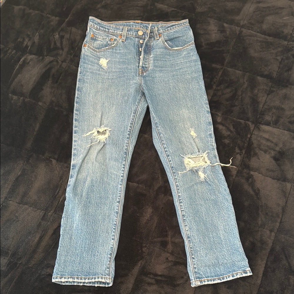 Levi's Blue Distressed Women's Jeans